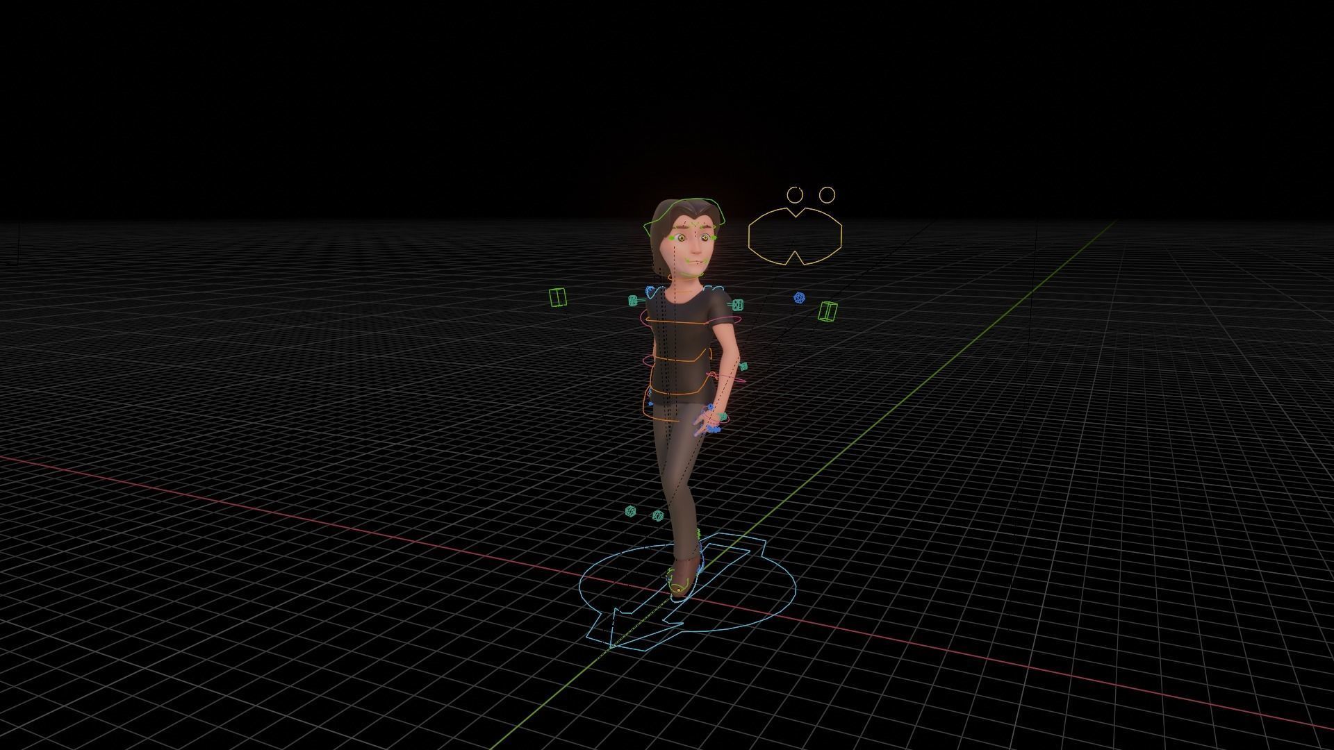 Boy Character Rigged Cartoon Blender - Man Low-poly 3D model_13