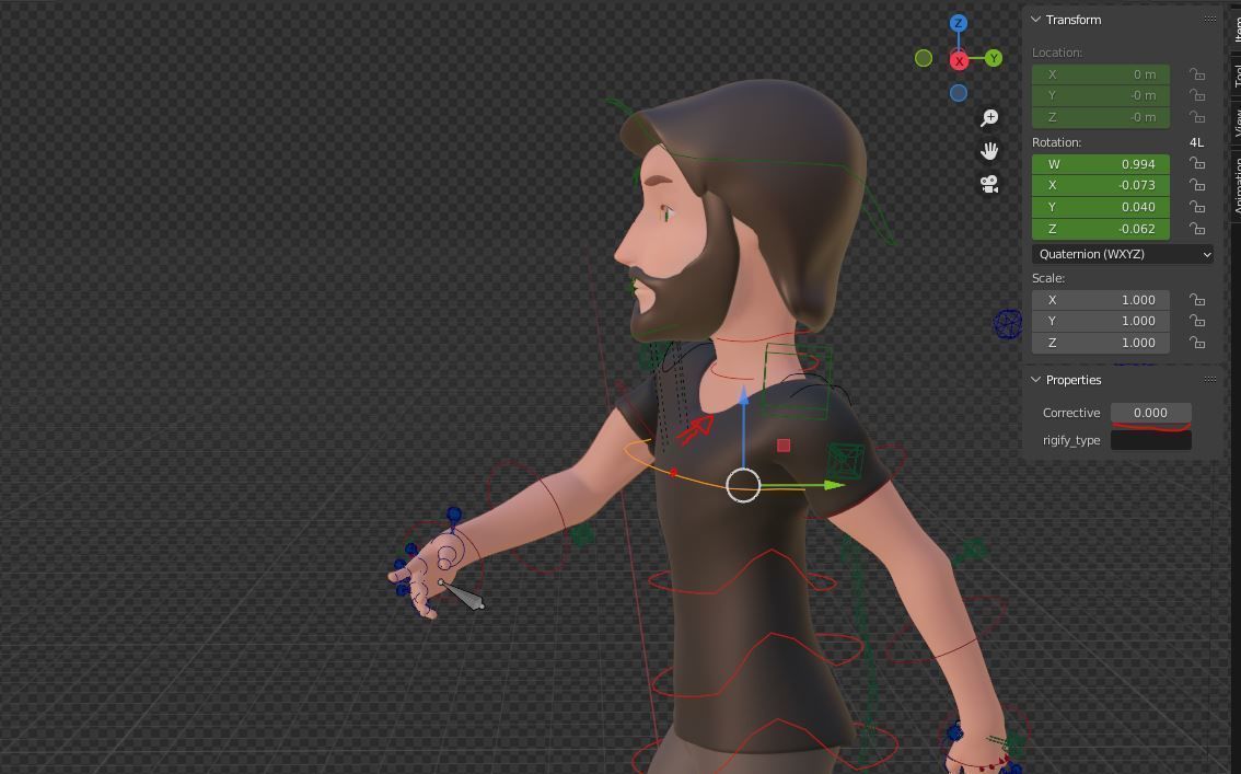 Boy Character Rigged Cartoon Blender - Man Low-poly 3D model_21