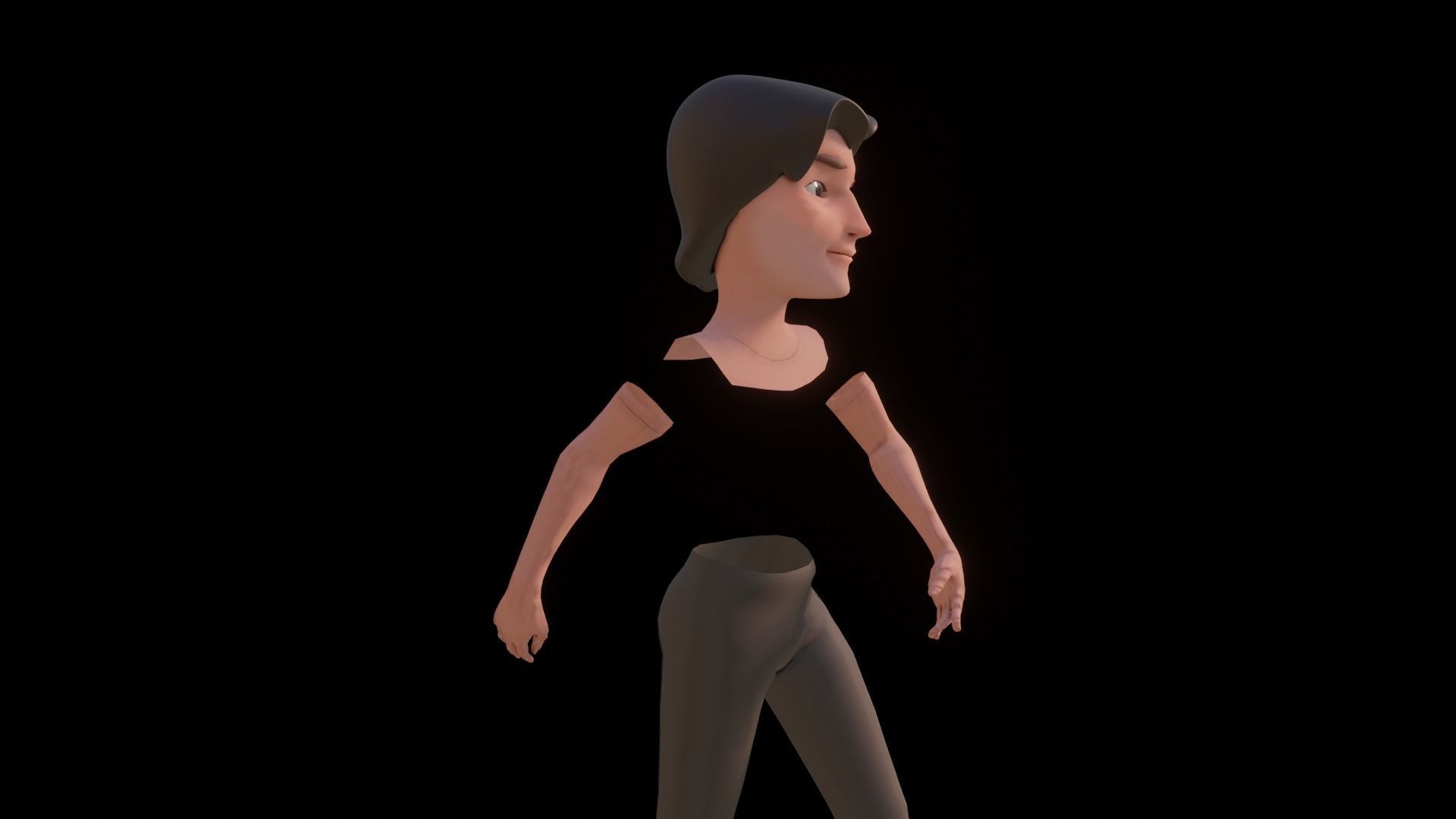 Boy Character Rigged Cartoon Blender - Man Low-poly 3D model_26