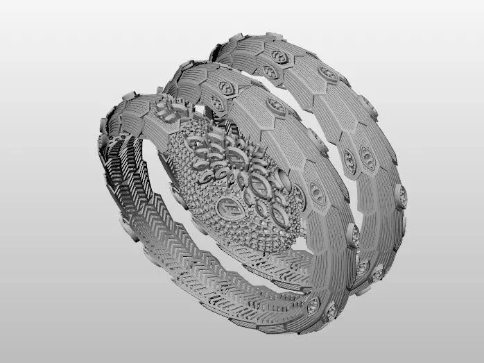 bvlgari snake bracelet 3D print model_0