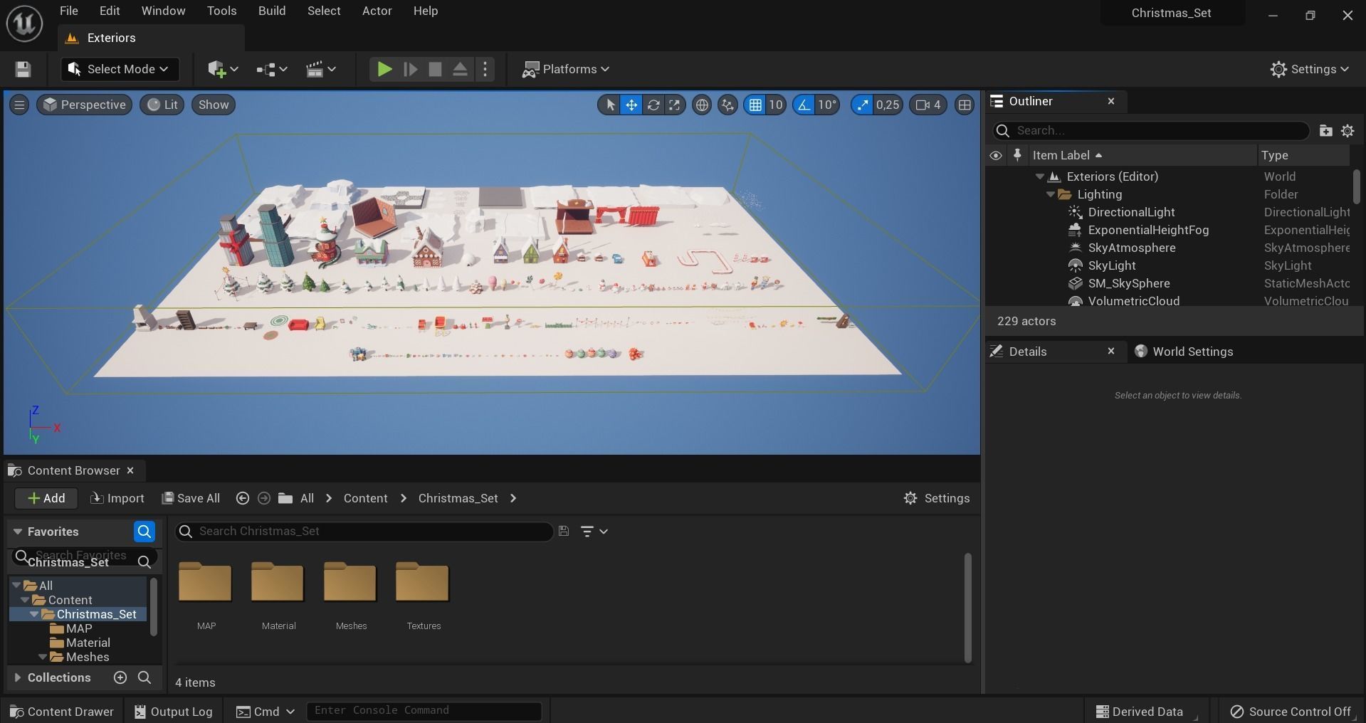Low Poly Christmas Set Low-poly 3D model_22
