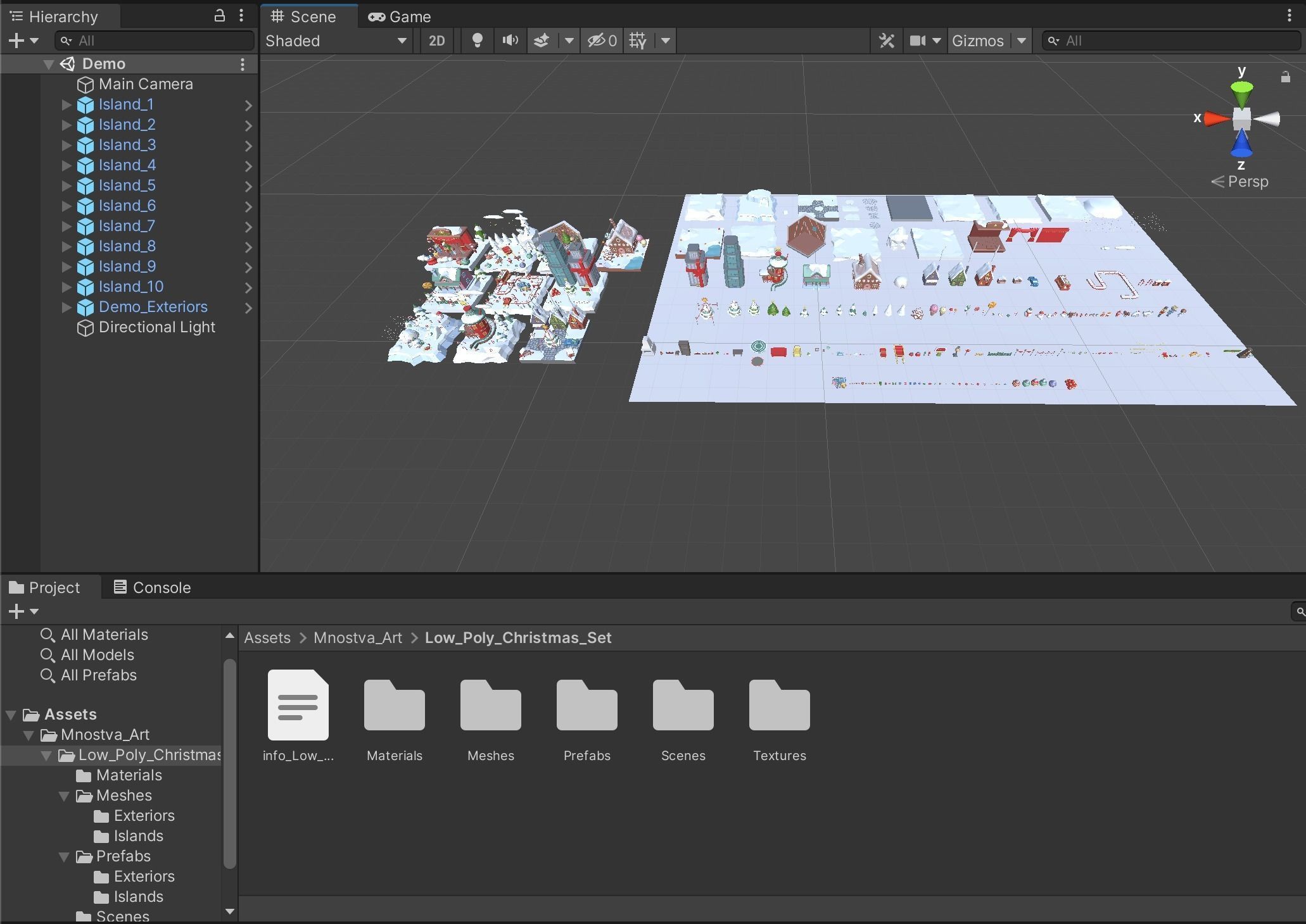 Low Poly Christmas Set Low-poly 3D model_20