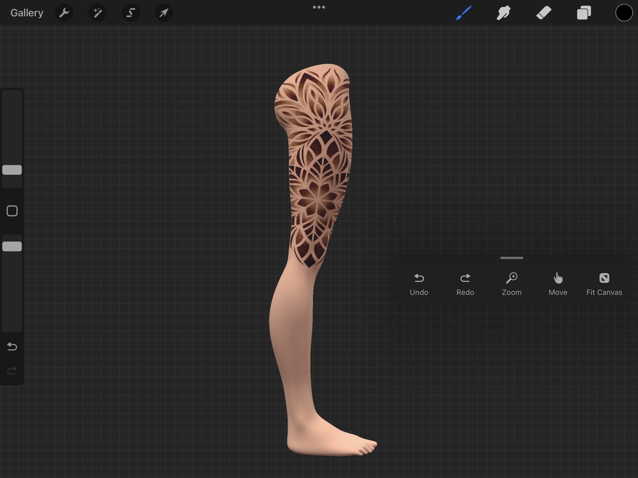 Procreate 3d Model - Right Leg Female 3D model_3
