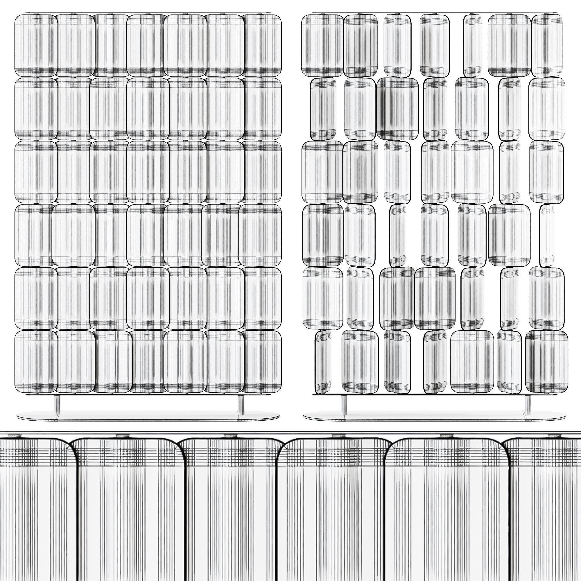 Patch PA 1218 Self Standing Acoustic Divider by True Design 3D model_3