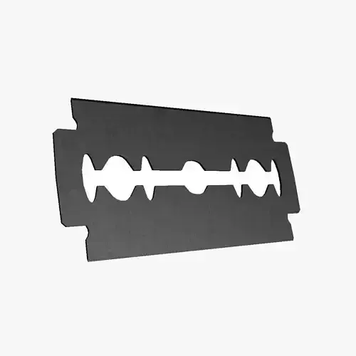 Razorblade razor blade Low-poly 3D model