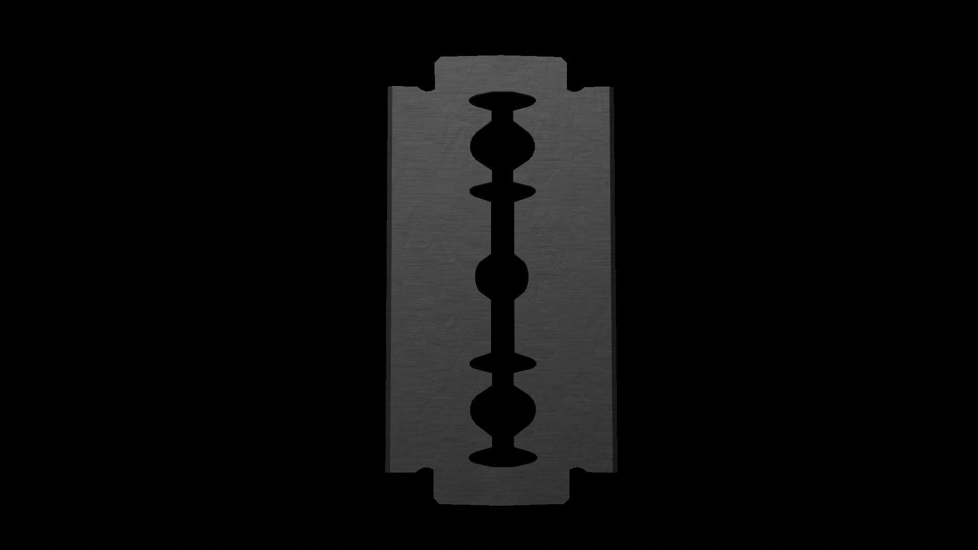 Razorblade razor blade Low-poly 3D model_4