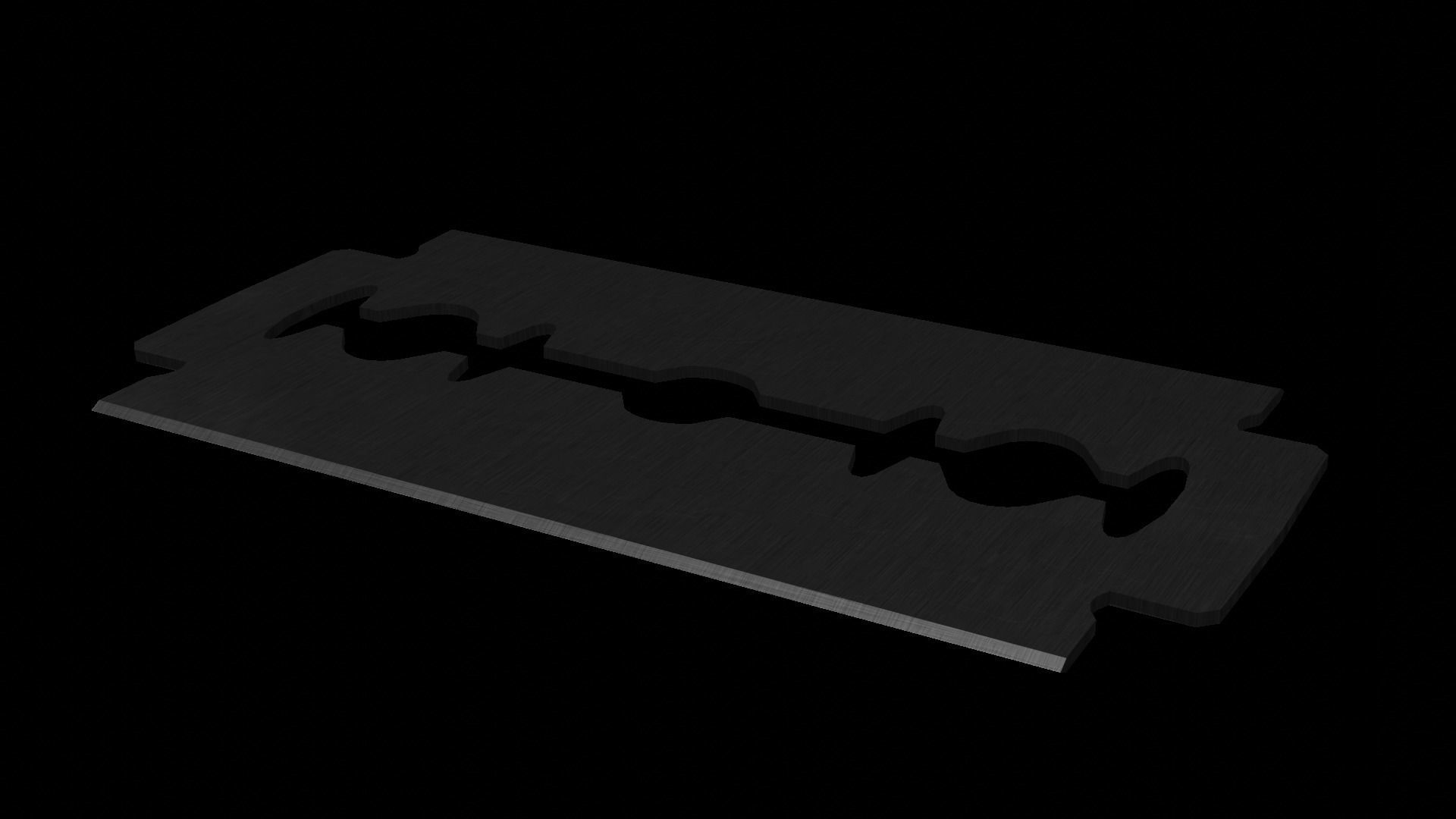 Razorblade razor blade Low-poly 3D model_3