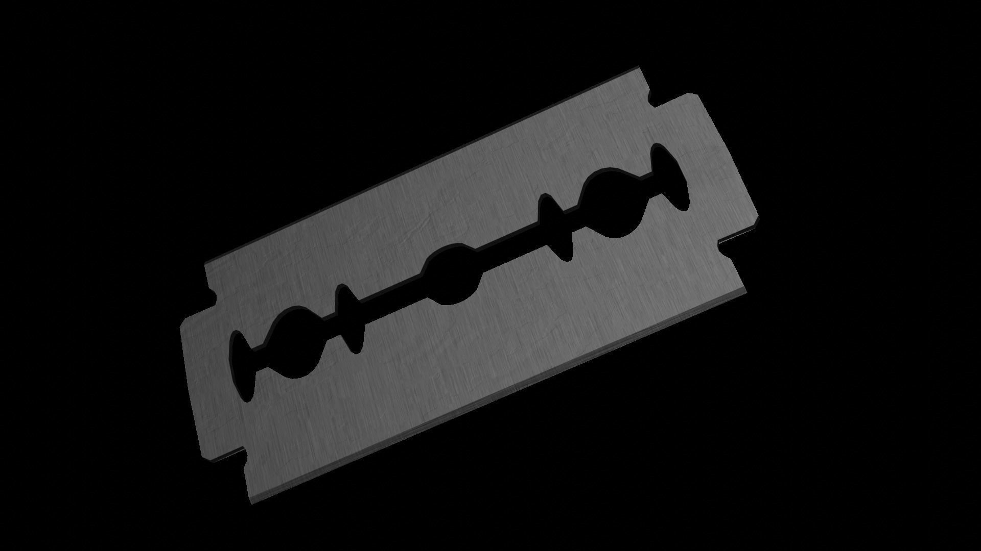 Razorblade razor blade Low-poly 3D model_5