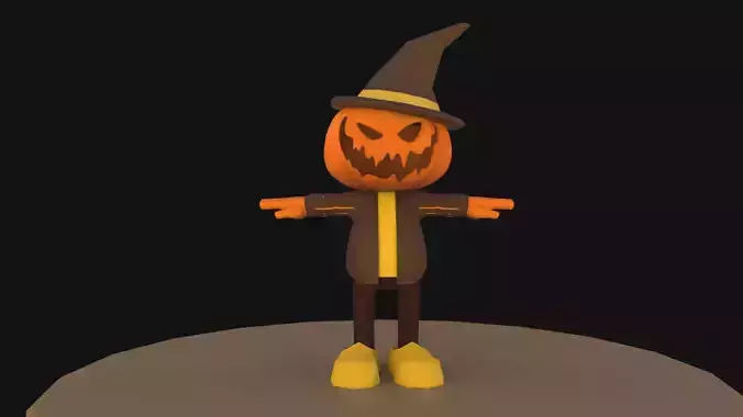 Halloween pumpkin character