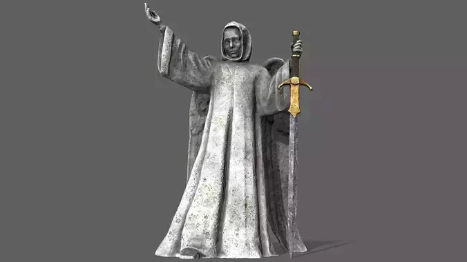 Angel statue of holding sword