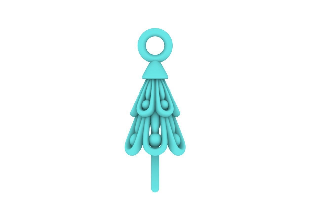 Chinese Scroll Hairstick-Hair Pin-Printable Accessories 3D print model_8
