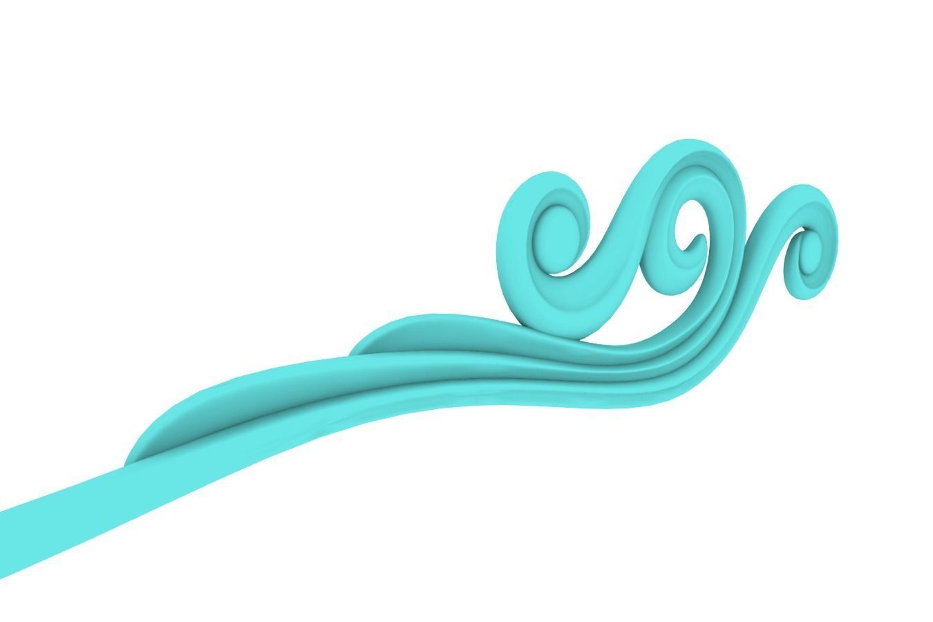 Chinese Scroll Hairstick-Hair Pin-Printable Accessories 3D print model_4