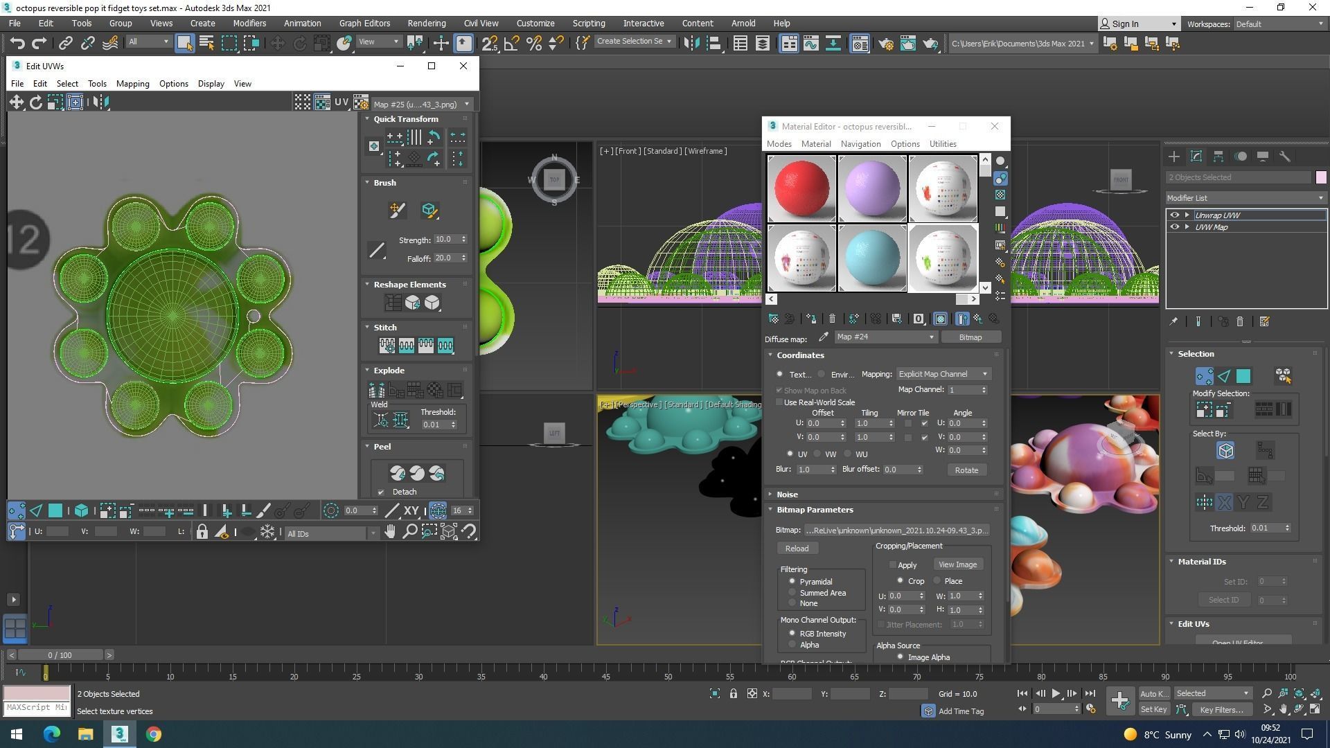 Animal Reversible Pop It Fidget Toys Set 3D model_45