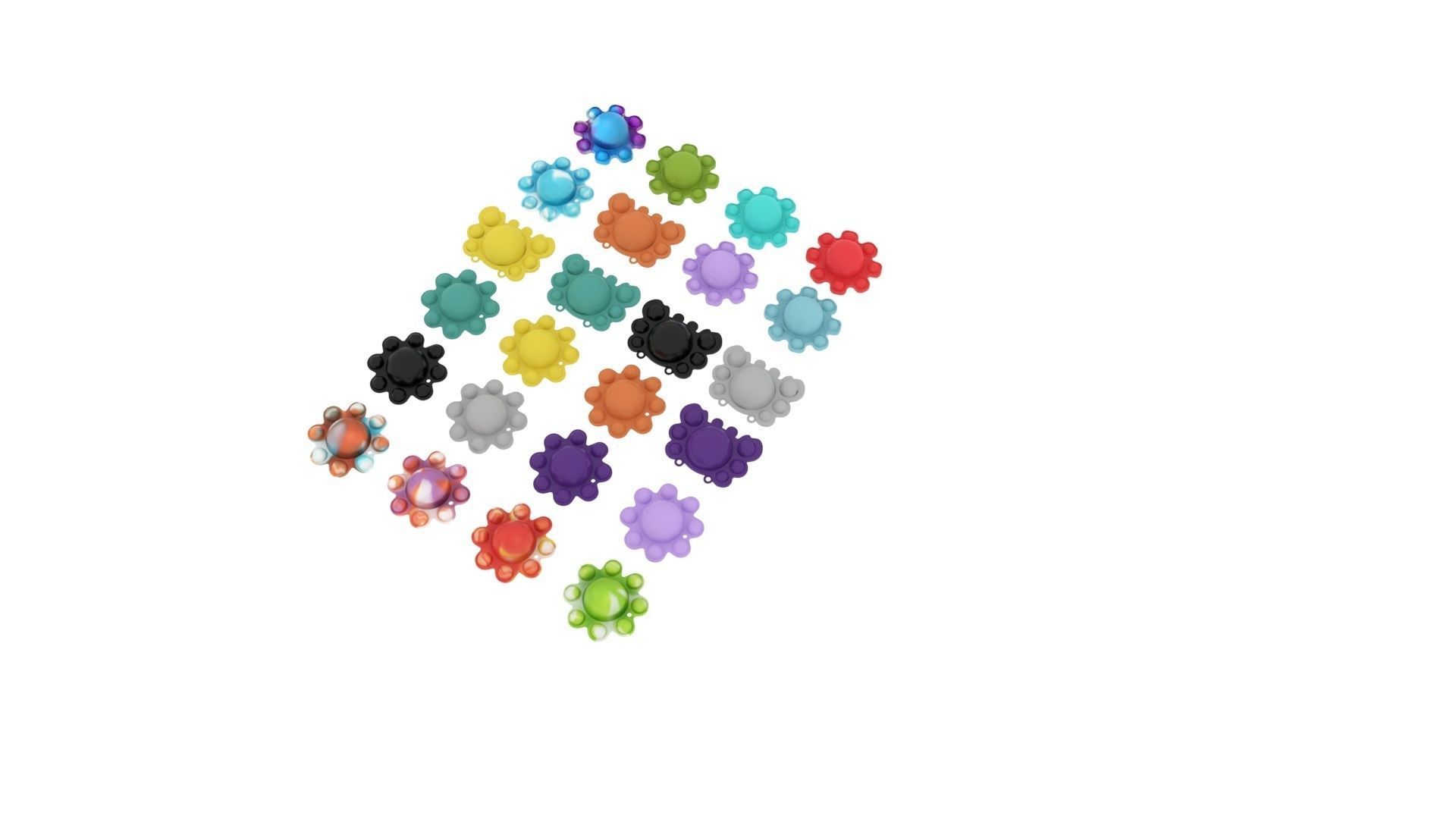 Animal Reversible Pop It Fidget Toys Set 3D model_18