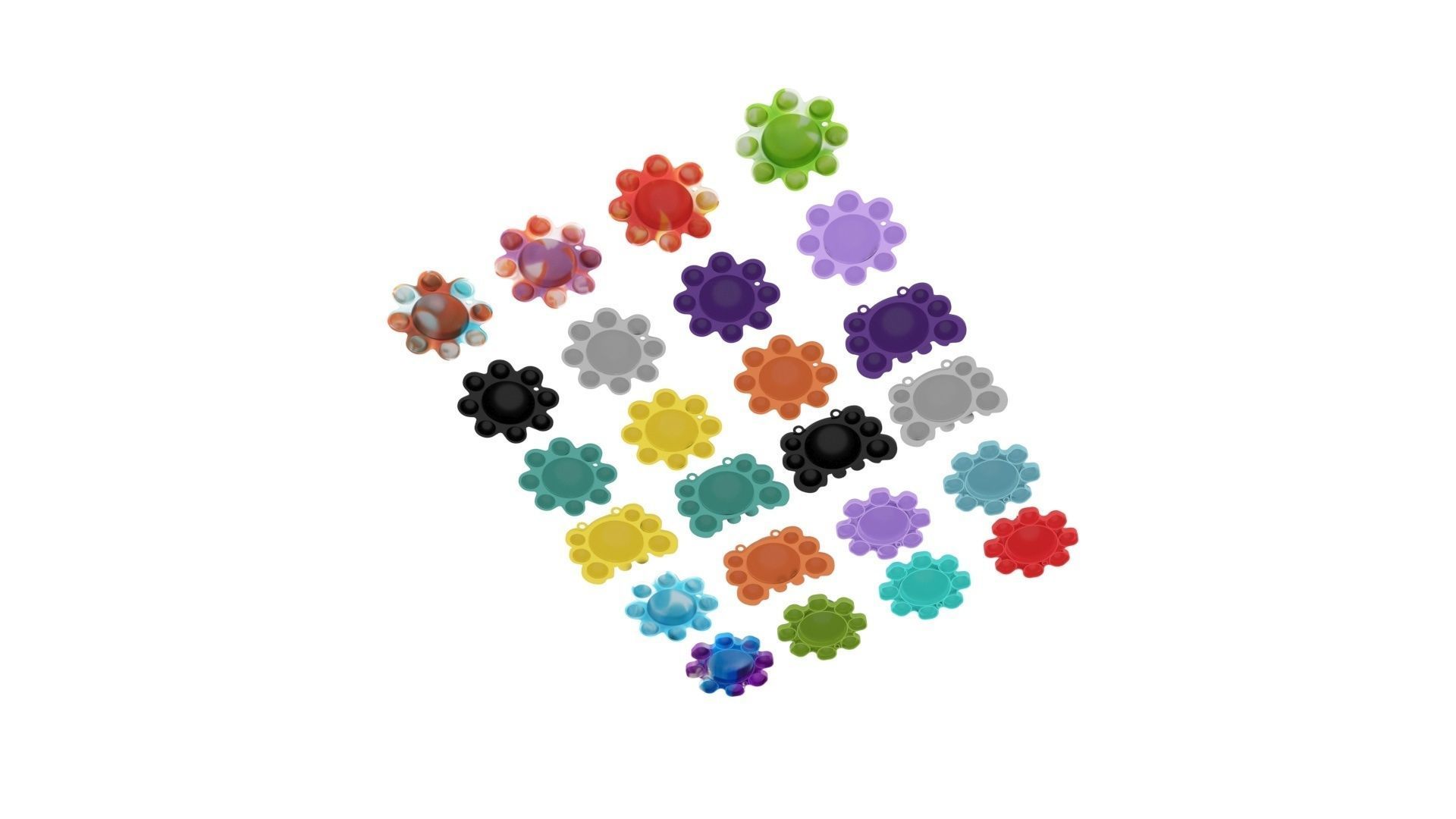 Animal Reversible Pop It Fidget Toys Set 3D model_8