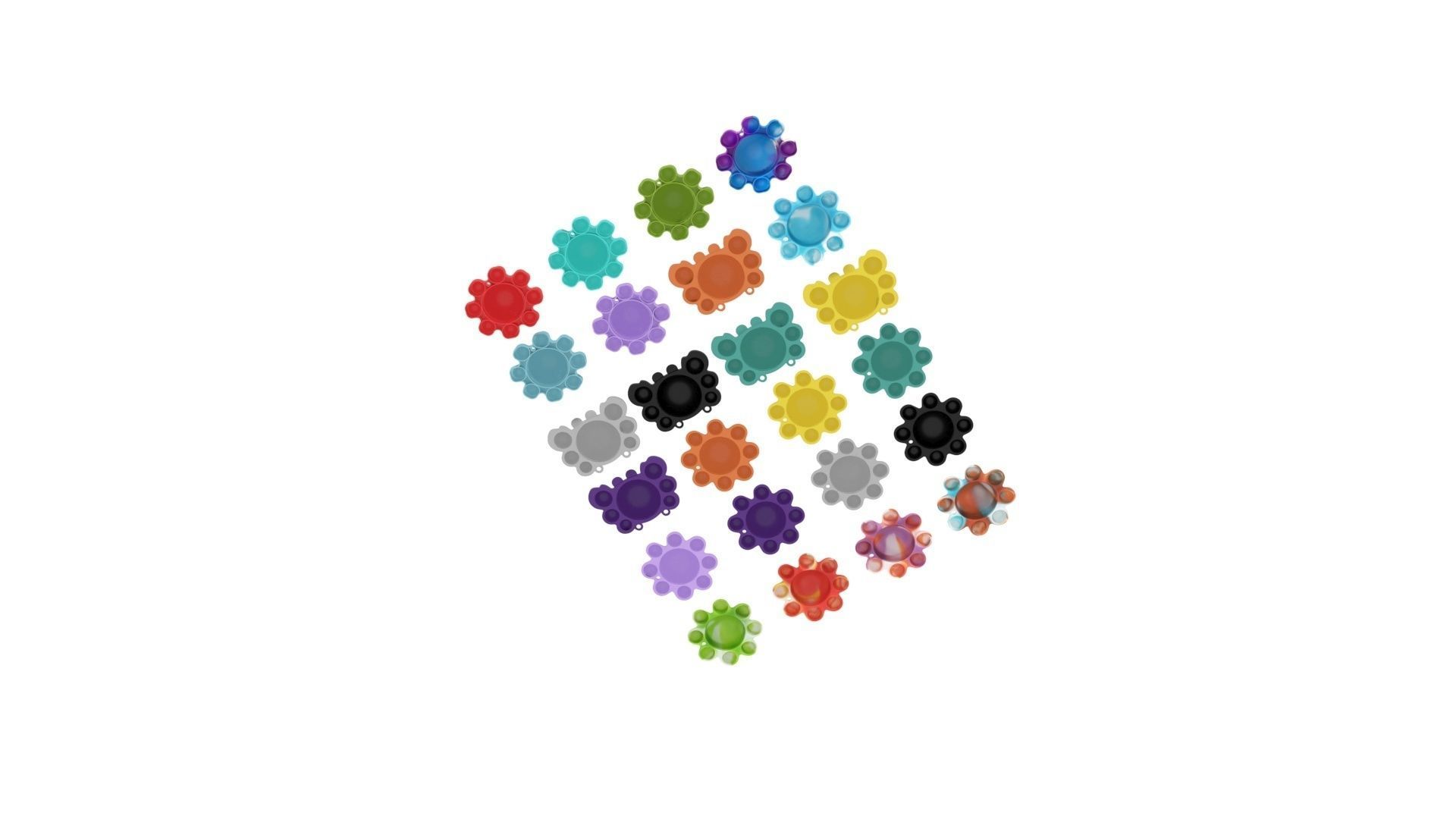 Animal Reversible Pop It Fidget Toys Set 3D model_10