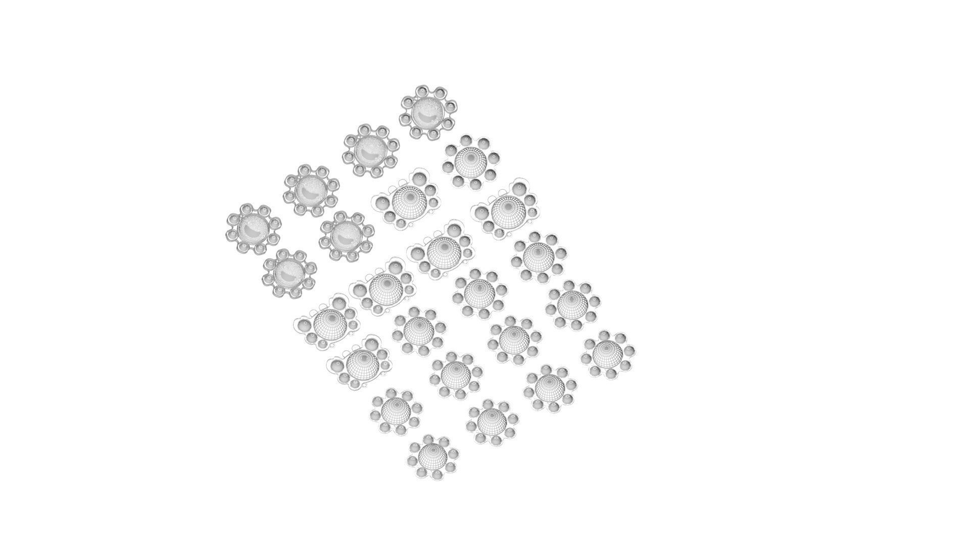 Animal Reversible Pop It Fidget Toys Set 3D model_25