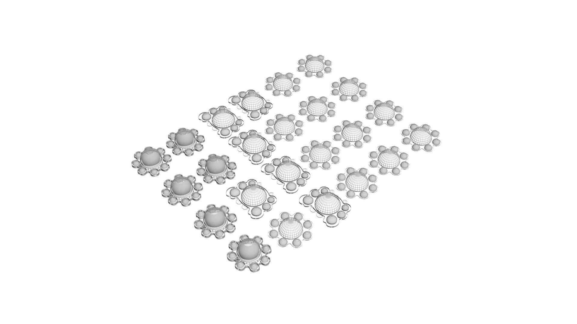 Animal Reversible Pop It Fidget Toys Set 3D model_22