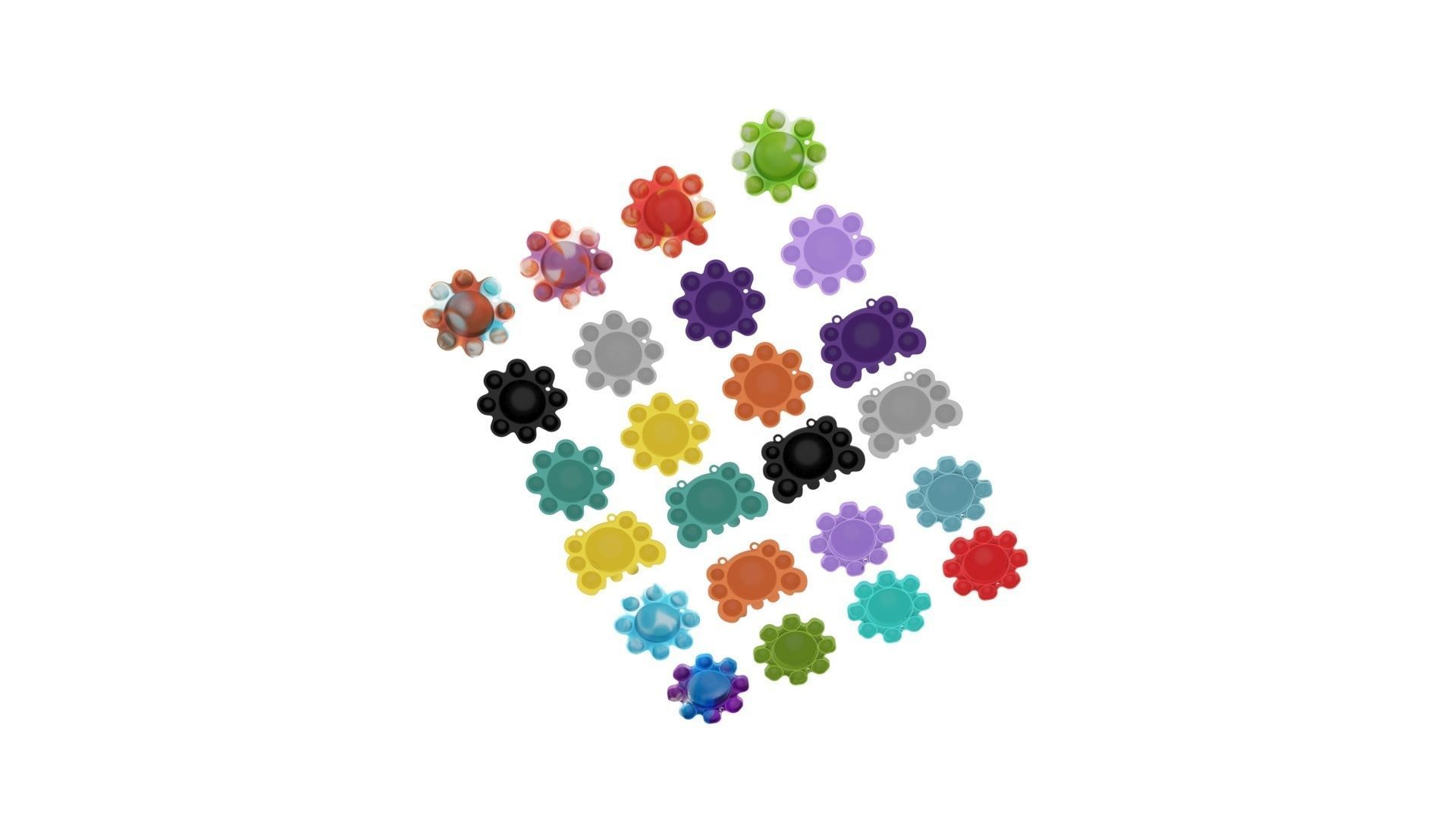 Animal Reversible Pop It Fidget Toys Set 3D model_12