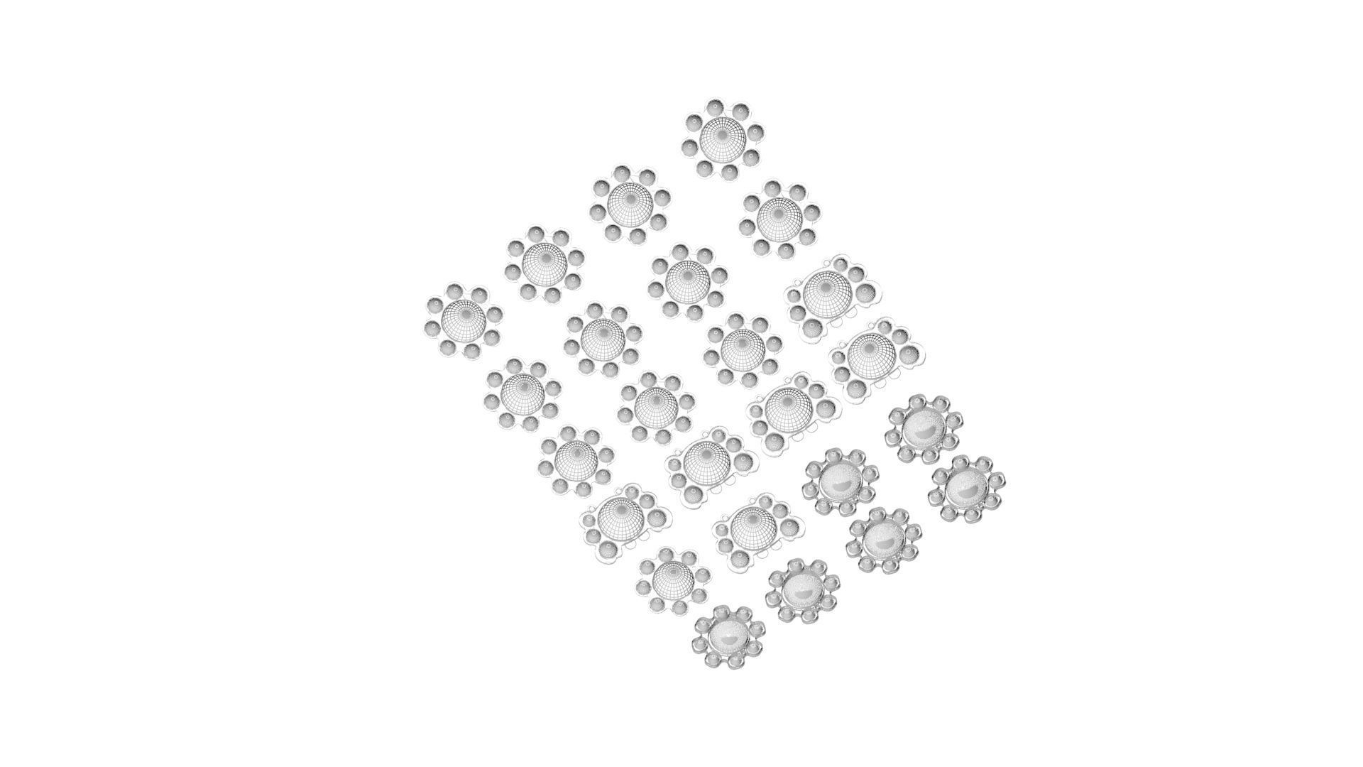 Animal Reversible Pop It Fidget Toys Set 3D model_27