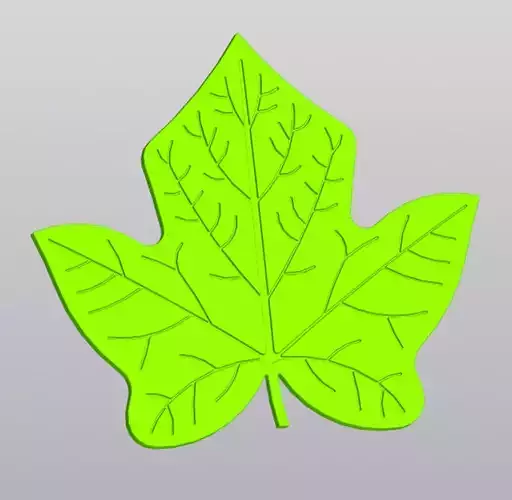 Cup coaster Ivy leaf 3D print model