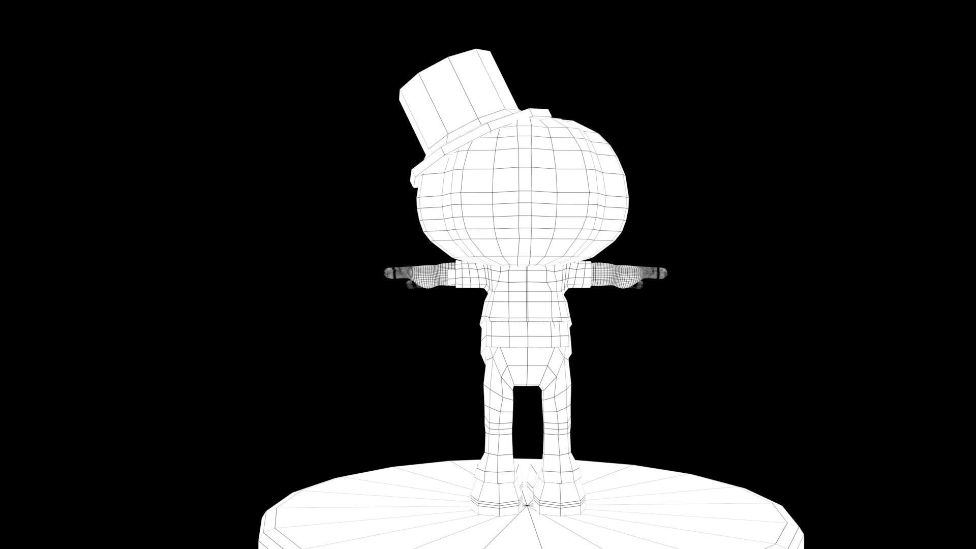 Halloween Pumpkin Character Low-poly 3D model_30