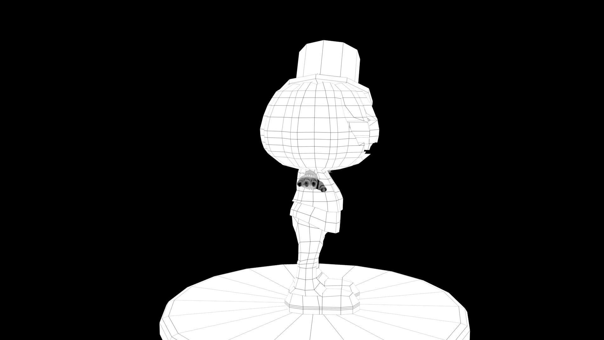 Halloween Pumpkin Character Low-poly 3D model_28