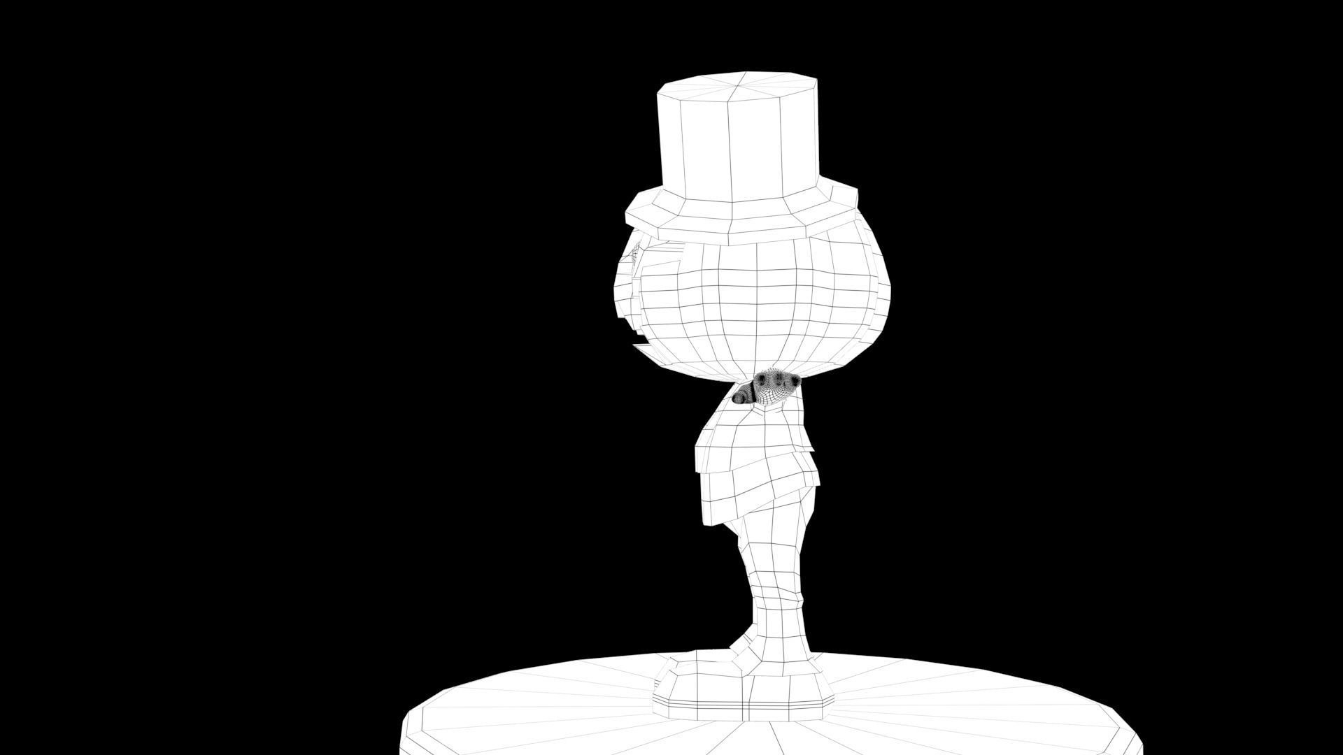 Halloween Pumpkin Character Low-poly 3D model_29