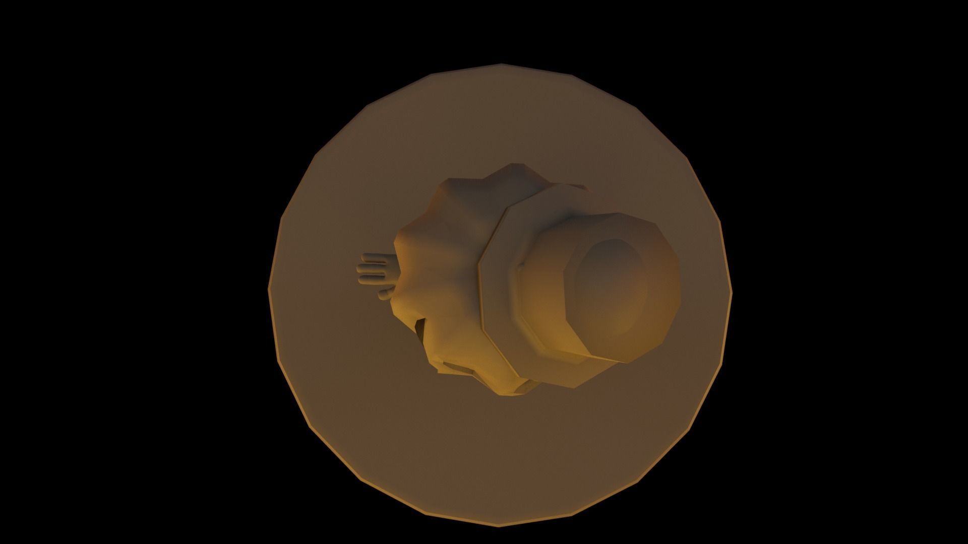 Halloween Pumpkin Character Low-poly 3D model_23