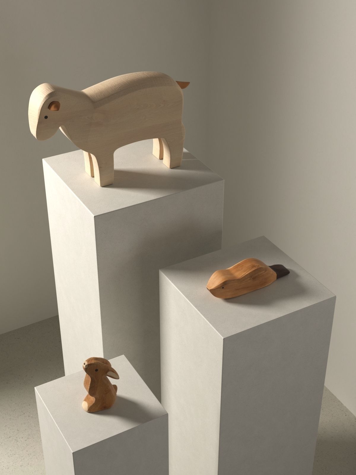 Wooden Animals Toys 3D model_1