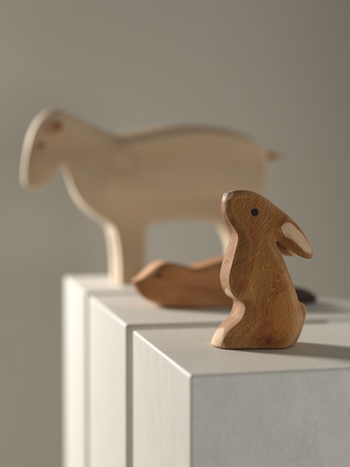 Wooden Animals Toys 3D model_2
