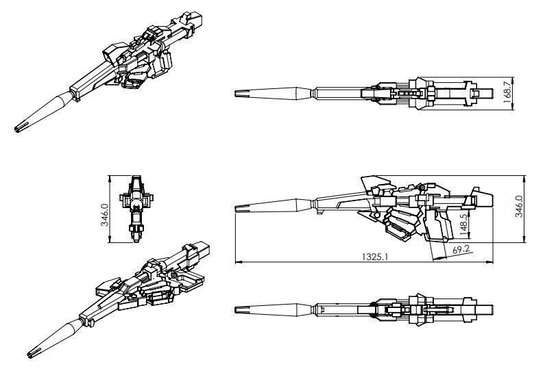 Gundam unicorn beam magnum - human size 3D print model_22