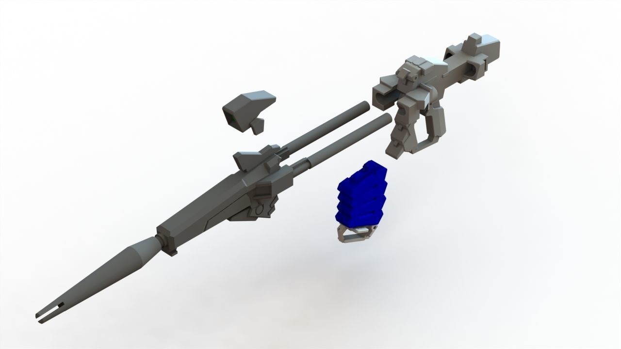 Gundam unicorn beam magnum - human size 3D print model_9