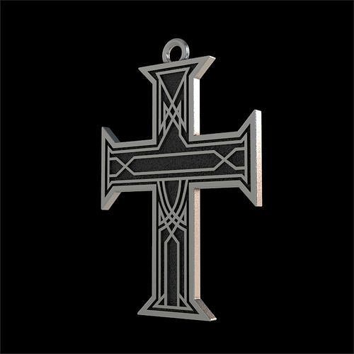 TRIBAL CROSS PENDANT 3D print model