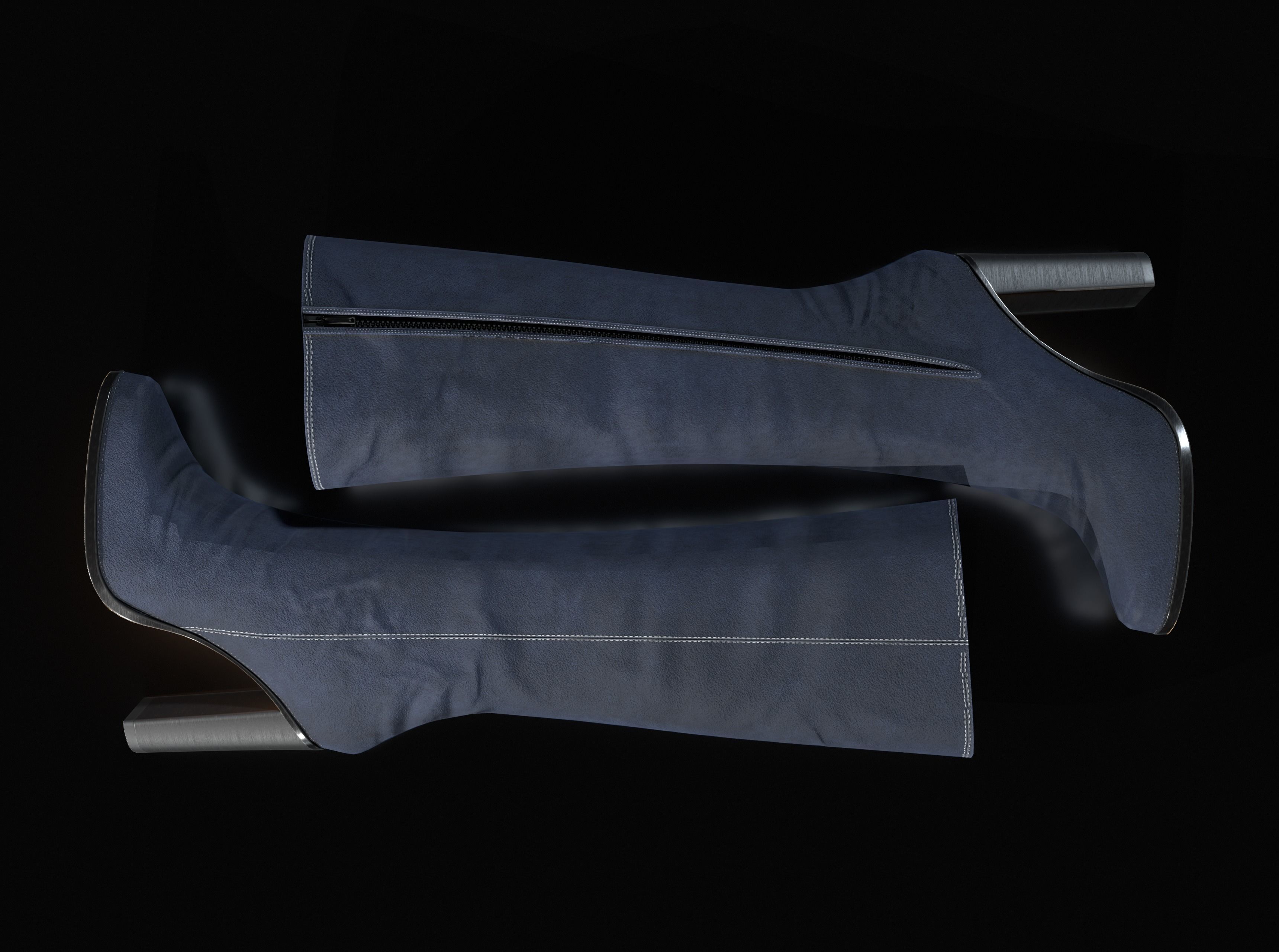 High Heel Boots Low-poly 3D model_9