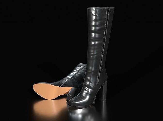 High Heel Boots Low-poly 3D model