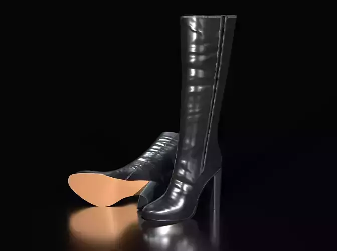 High Heel Boots Low-poly 3D model