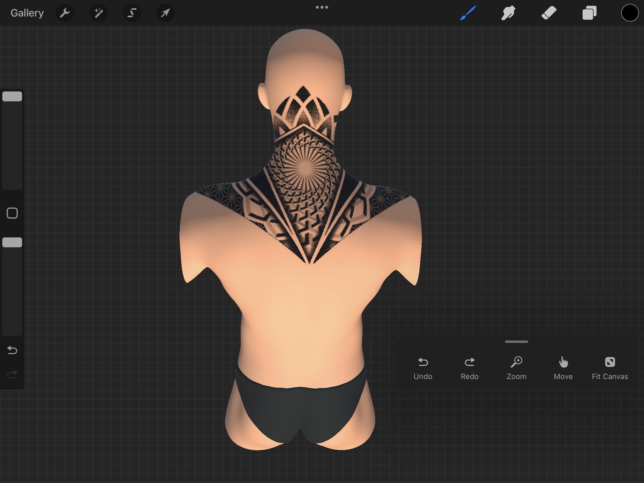 Procreate 3d Model - Torso Body Male 3D model_2