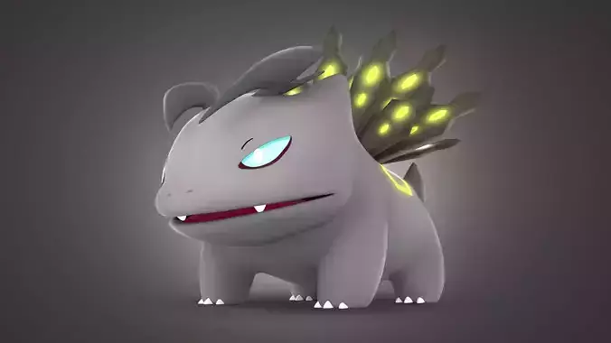 Pokemon Bulbasaur Dark Type Concept