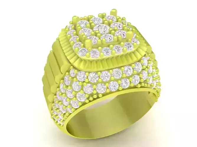 Luxury korean diamond men ring 3971