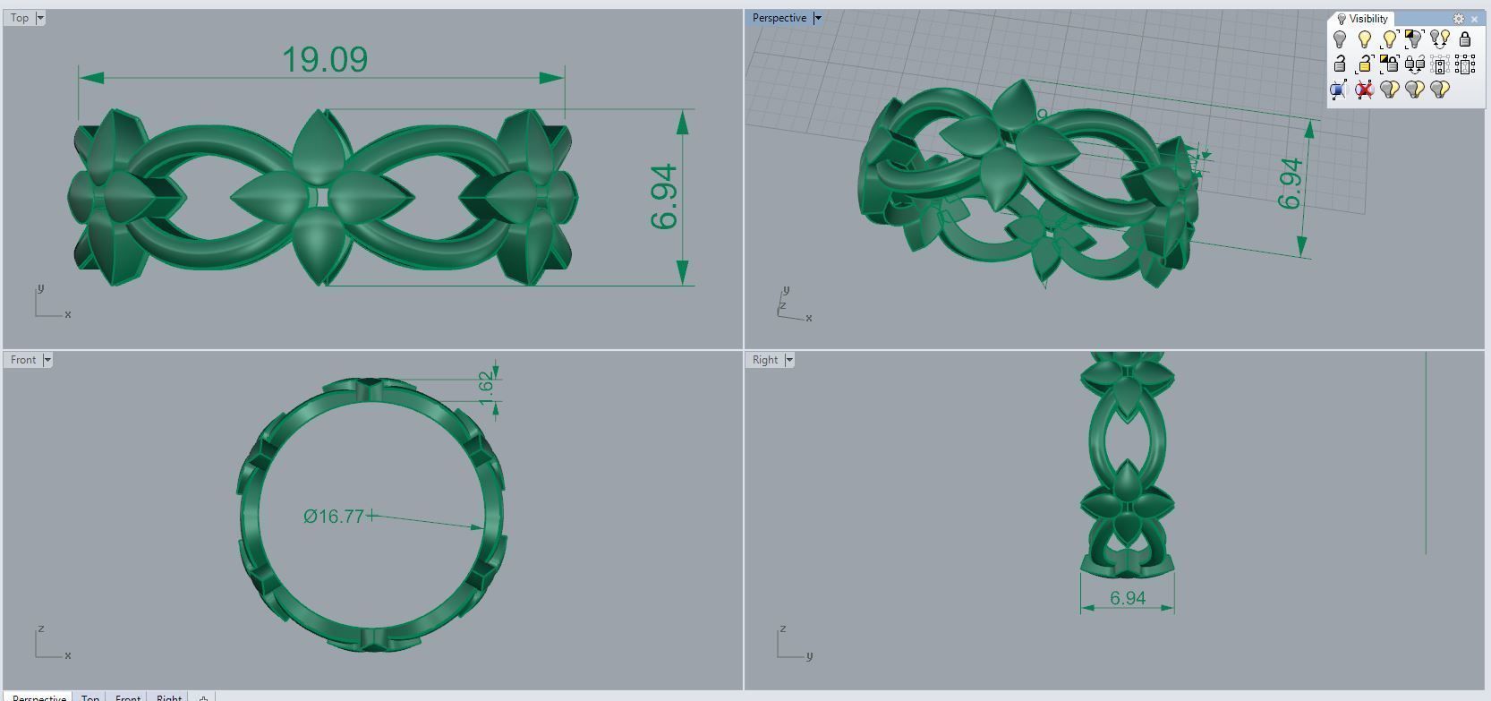 Plain Band ring  51 3D print model_5