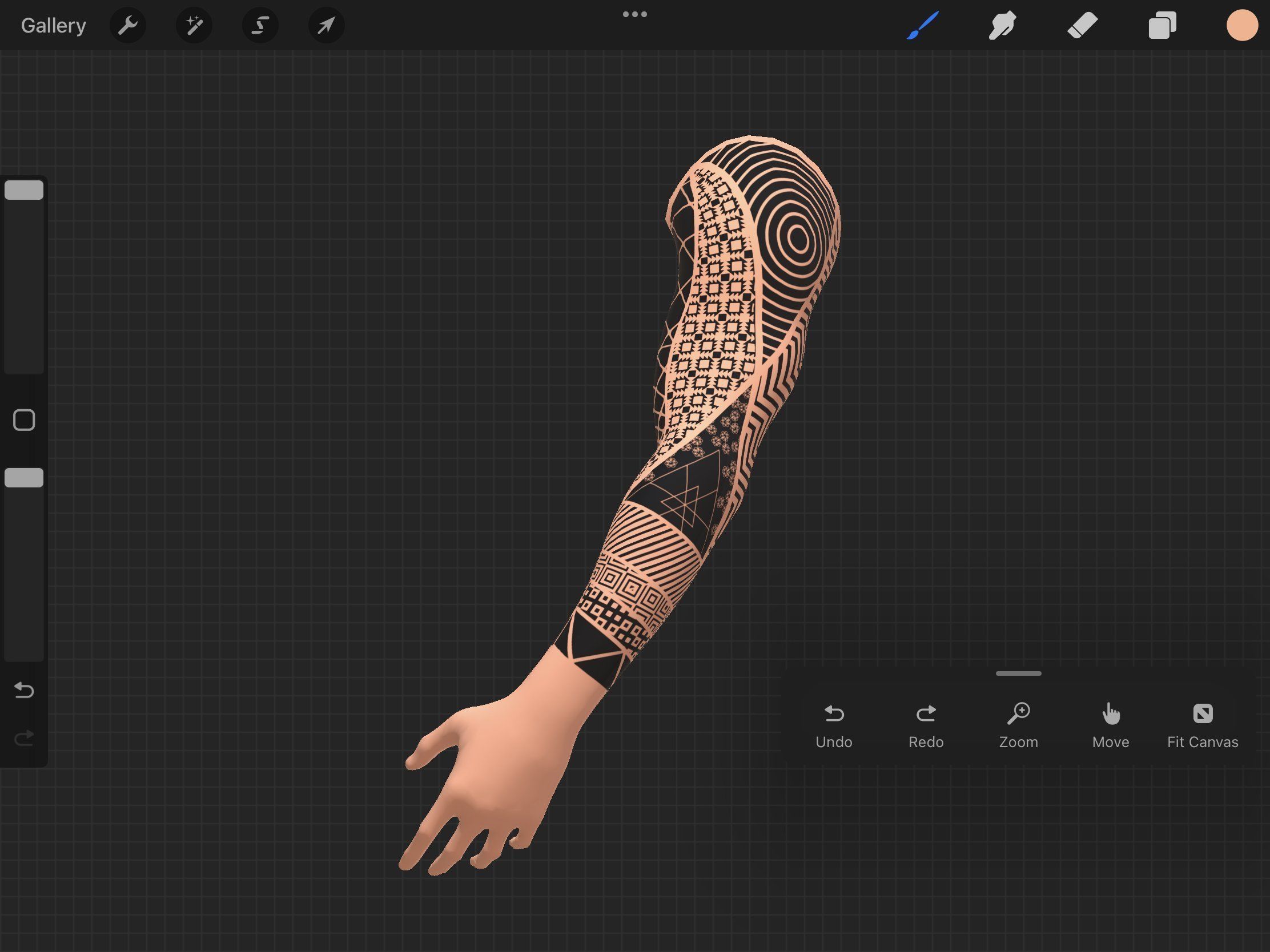 Procreate 3d Model - Left Arm Male 3D model_2