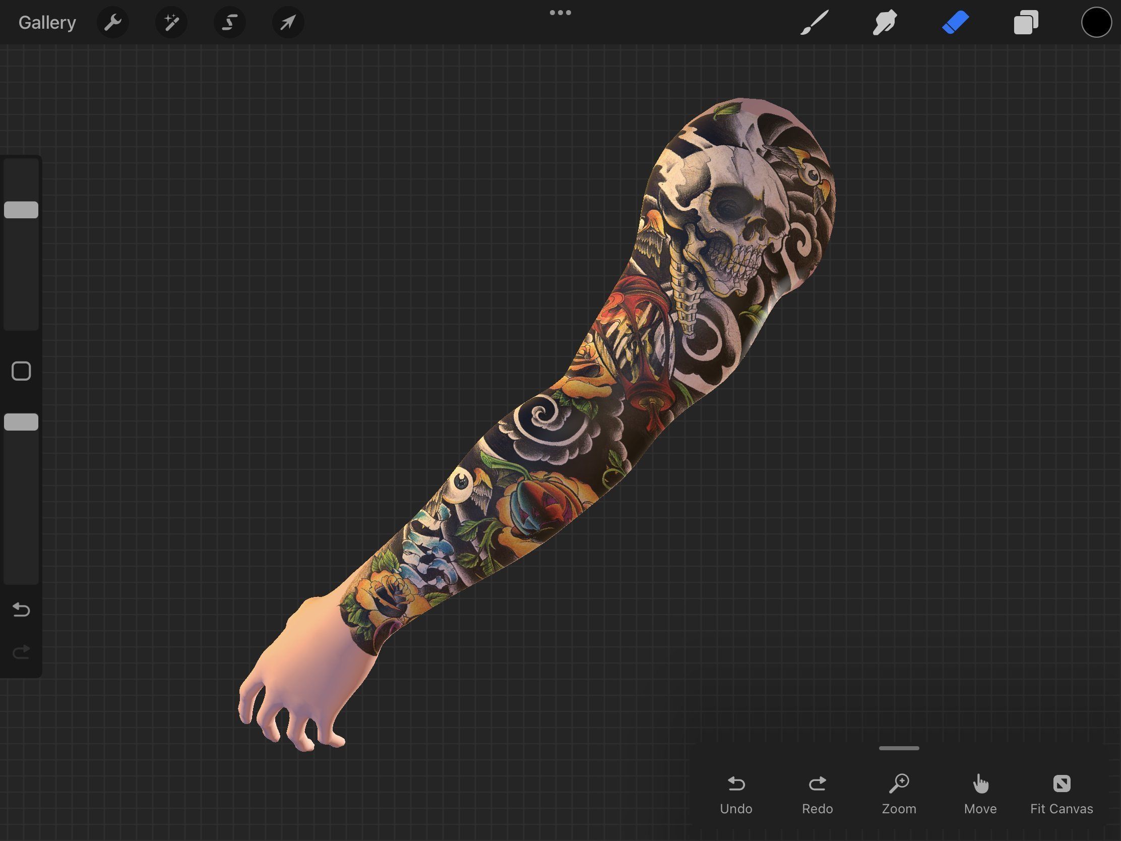 Procreate 3d Model - Left Arm Male 3D model_1