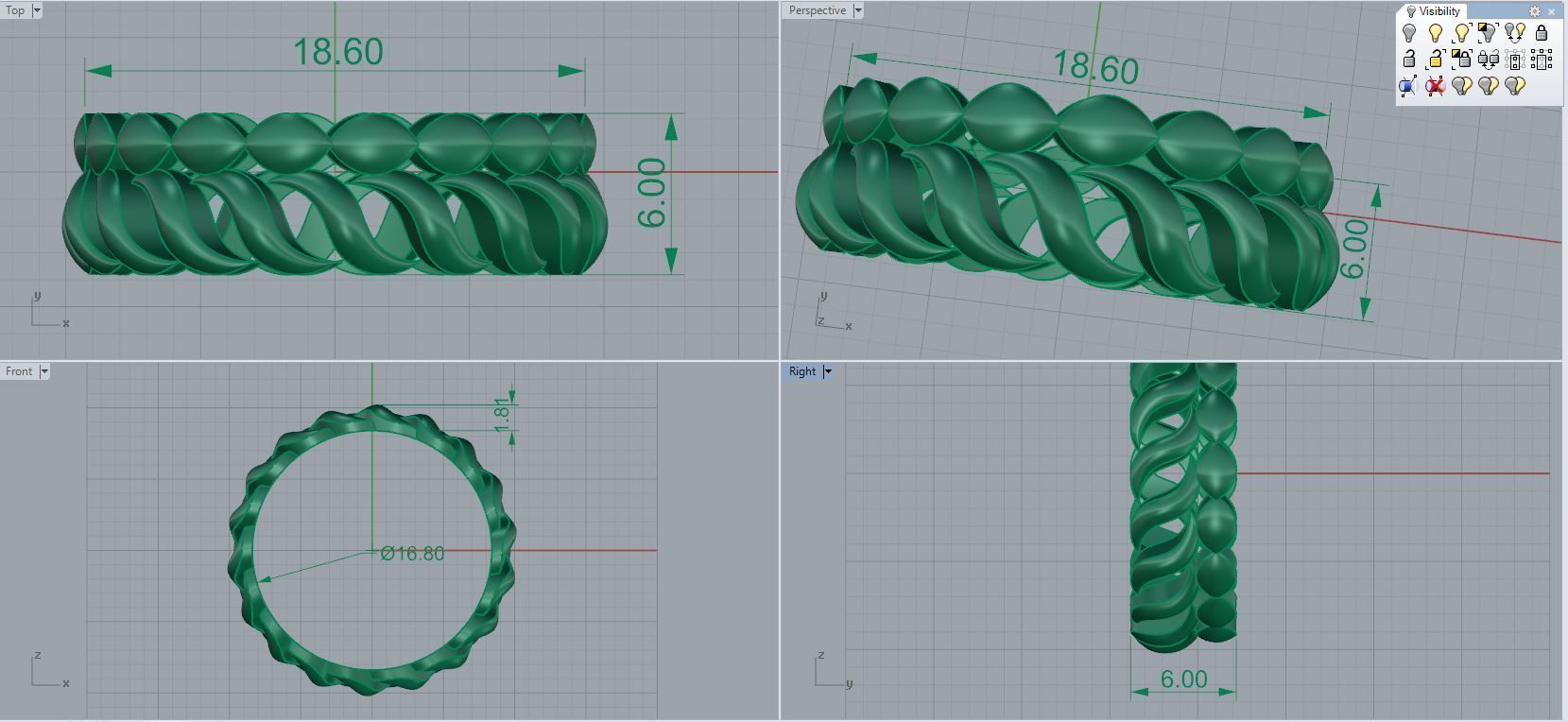 Plain Band ring  56 3D print model_5