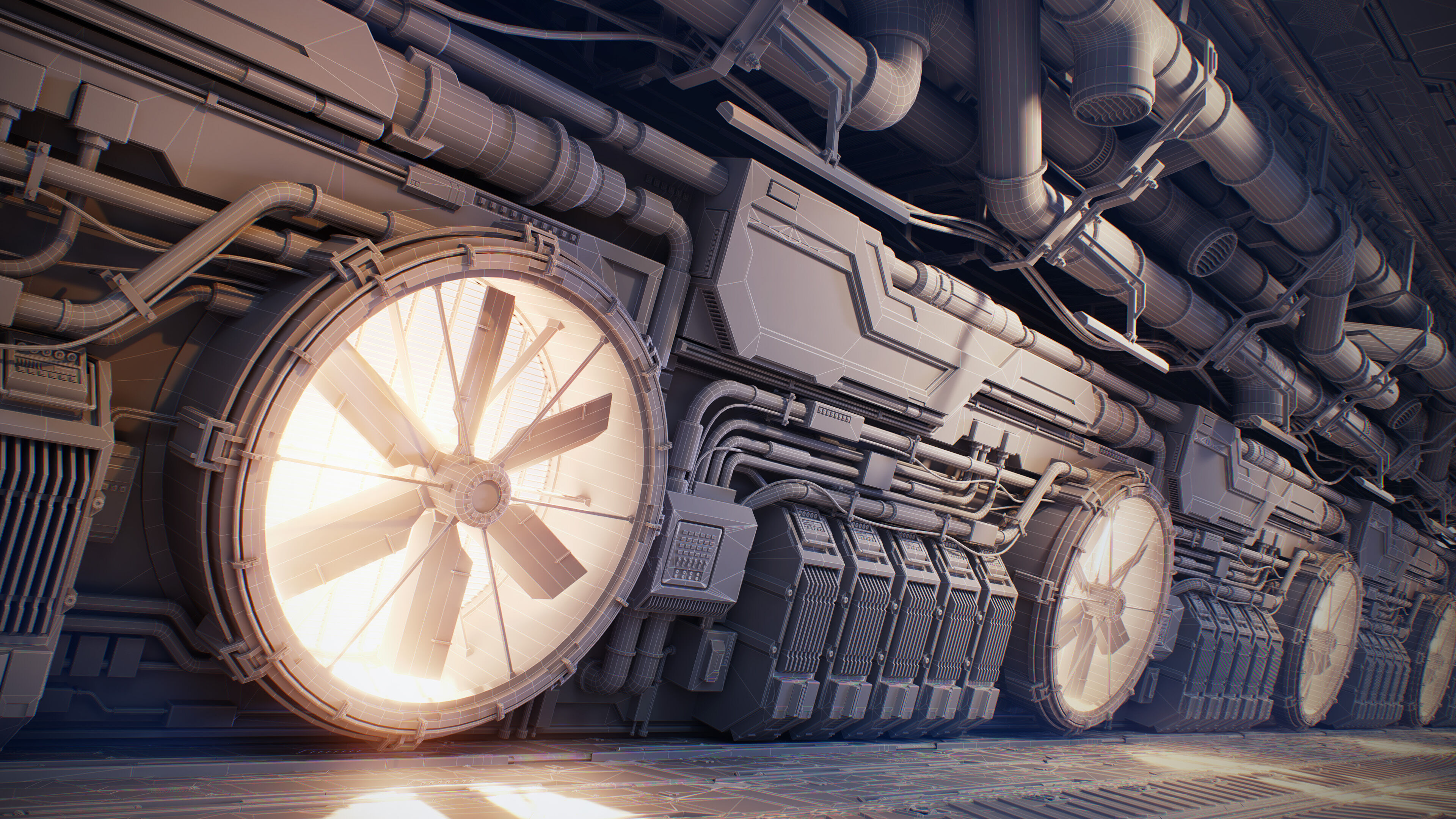 Sci-Fi Architecture Panels Kit Vol 04-PBR Low-poly 3D model_44