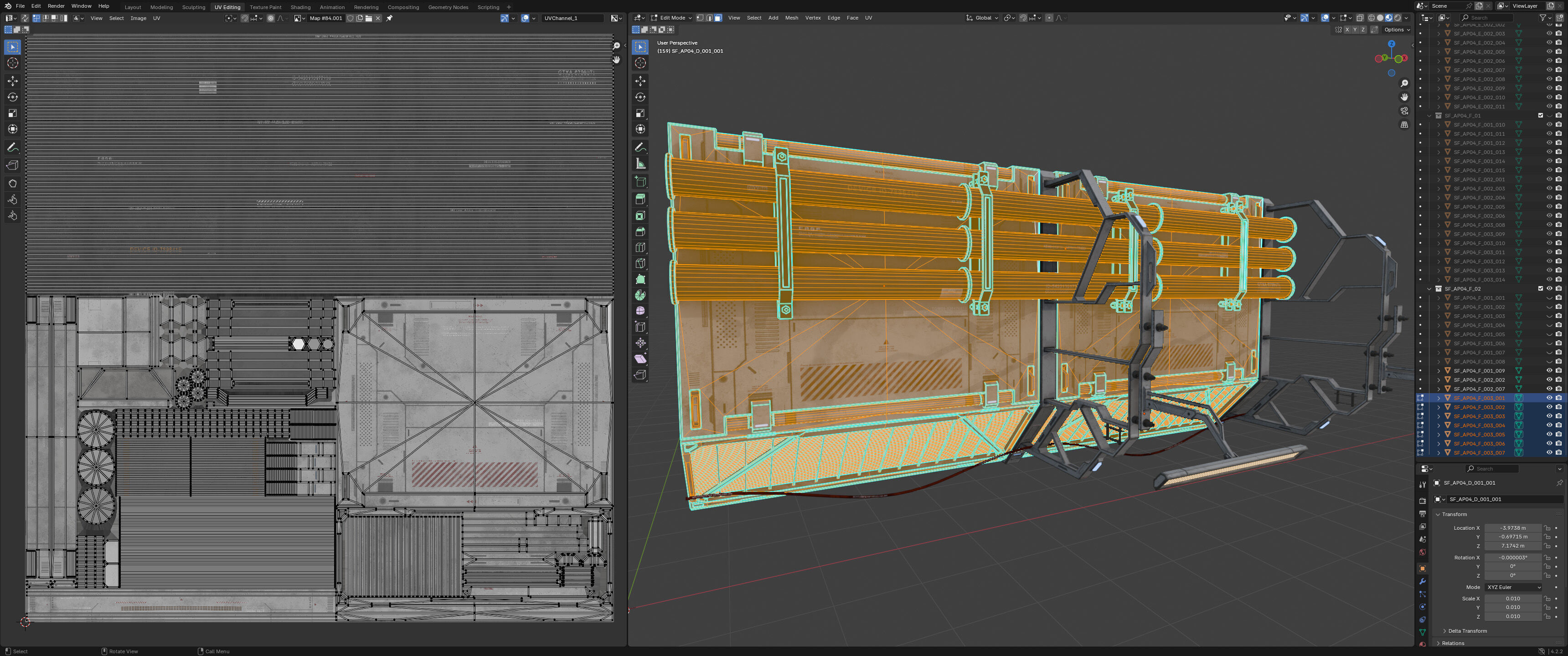 Sci-Fi Architecture Panels Kit Vol 04-PBR Low-poly 3D model_36