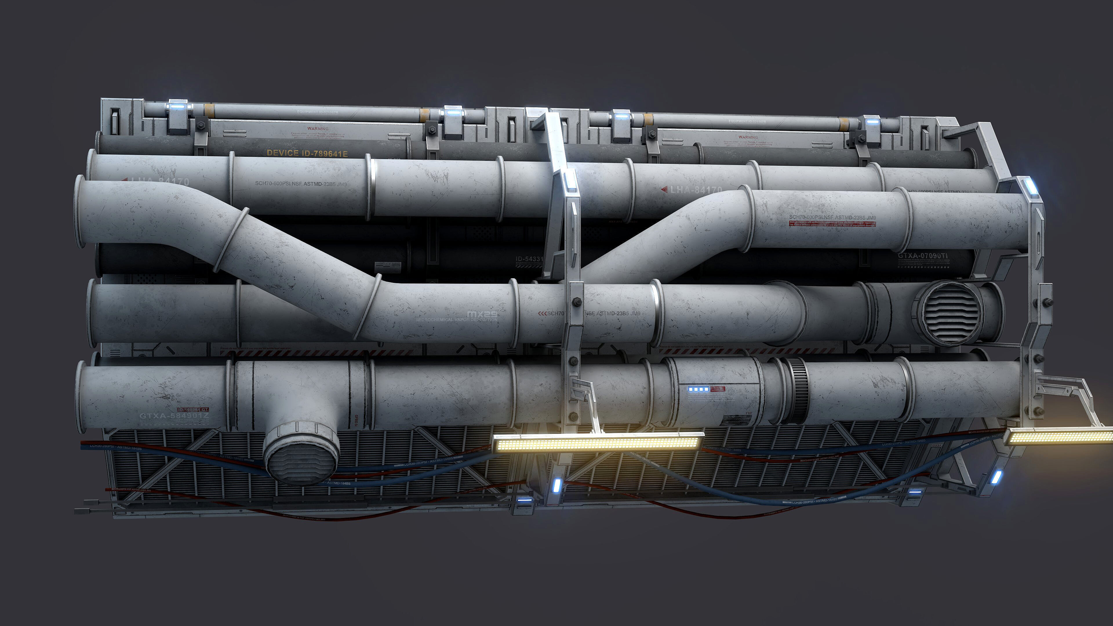Sci-Fi Architecture Panels Kit Vol 04-PBR Low-poly 3D model_18