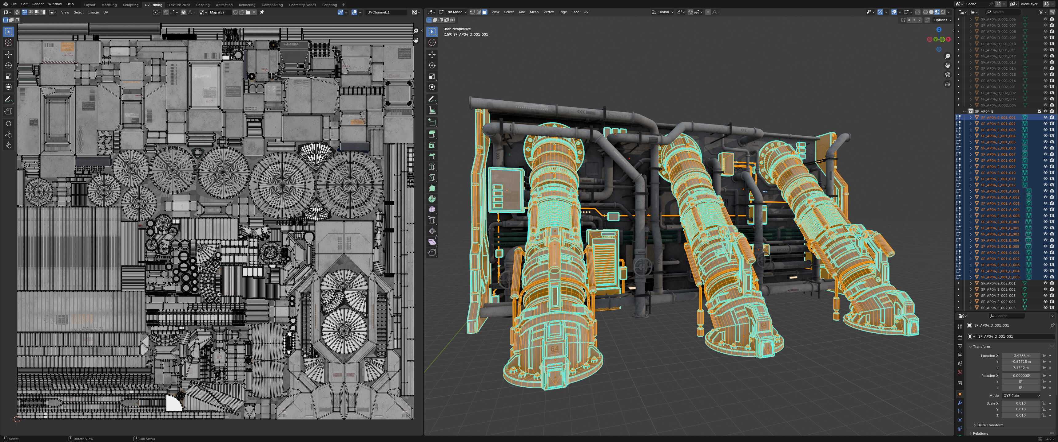 Sci-Fi Architecture Panels Kit Vol 04-PBR Low-poly 3D model_33