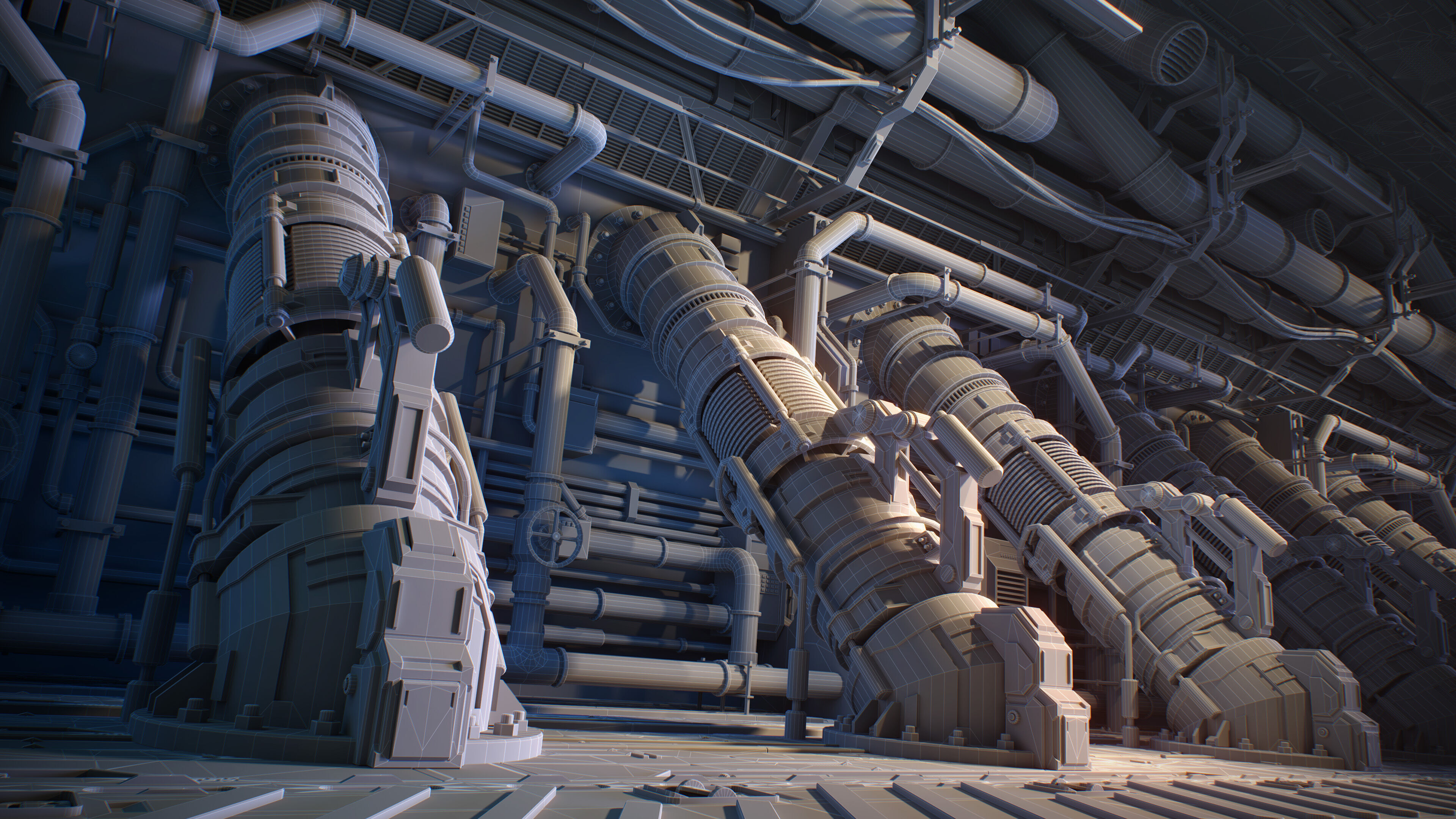 Sci-Fi Architecture Panels Kit Vol 04-PBR Low-poly 3D model_48