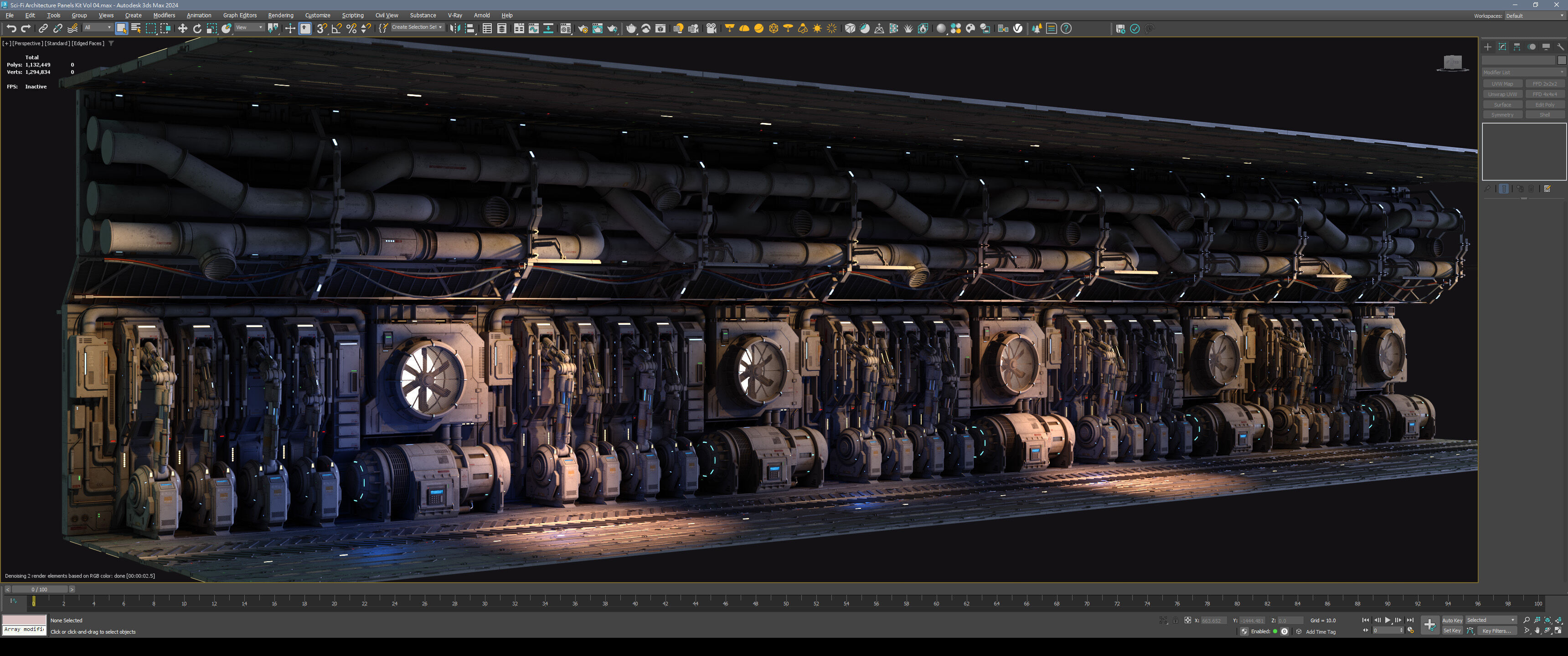 Sci-Fi Architecture Panels Kit Vol 04-PBR Low-poly 3D model_41